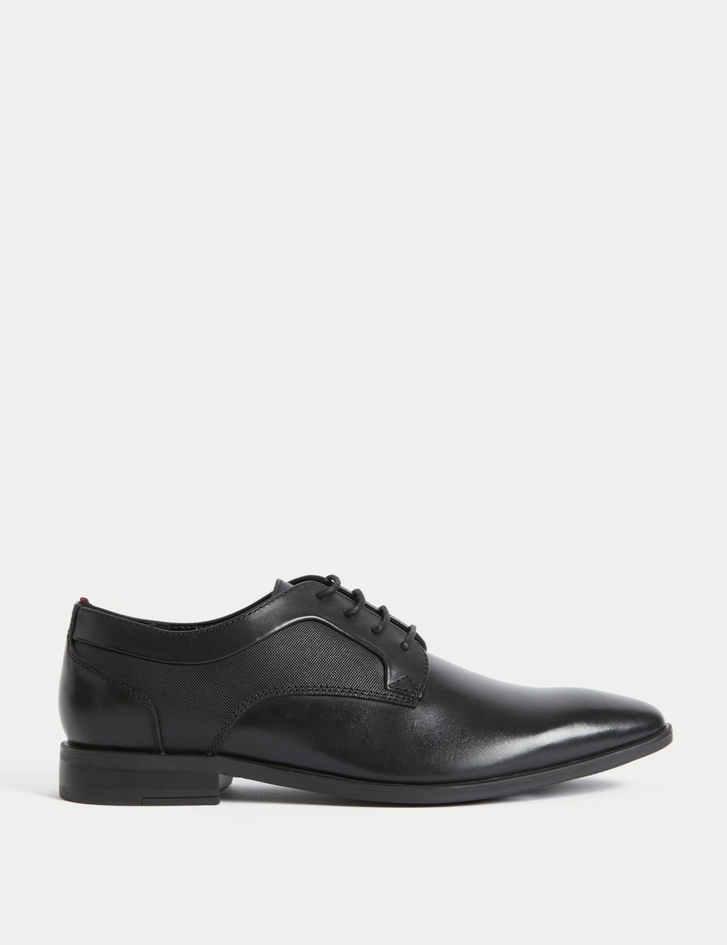 Leather Textured Derby Shoes M S Collection M S