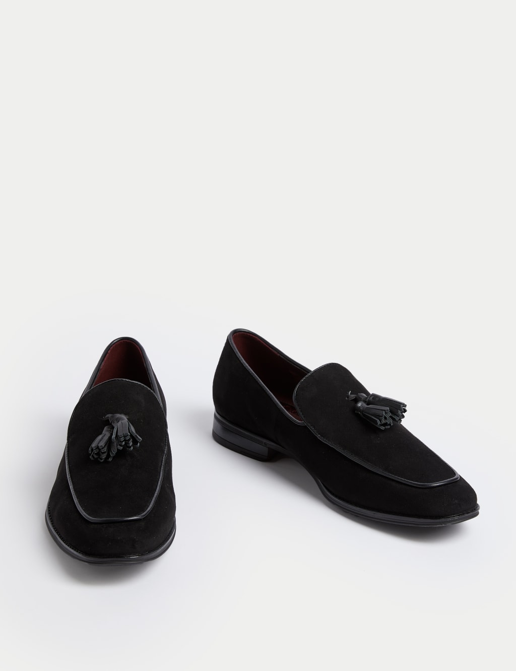 Red tape velvet loafers discount