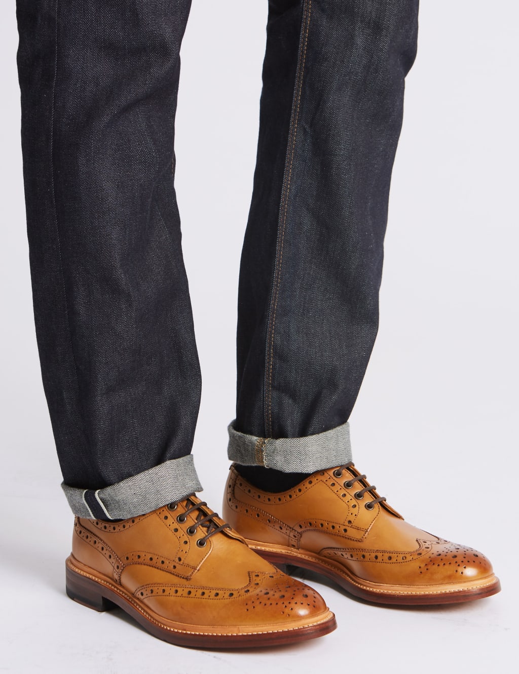 Leather Brogue Shoes Savile Row Inspired M S