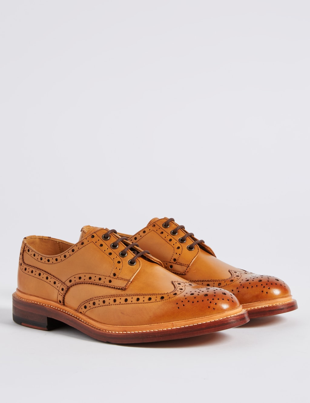 Leather Brogue Shoes Savile Row Inspired M S