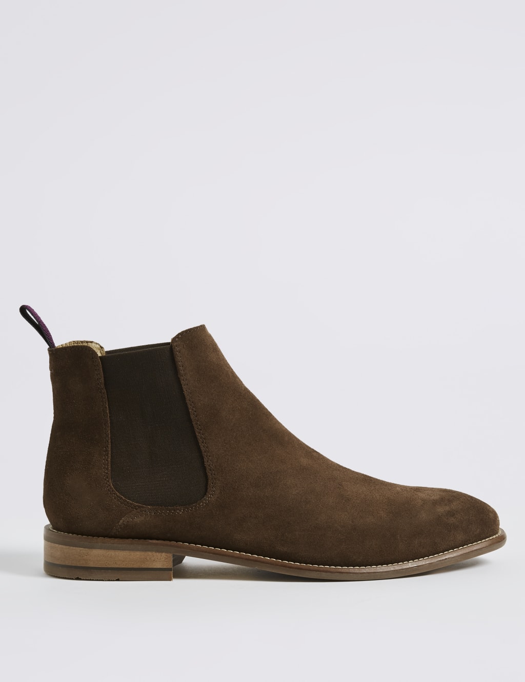 Wide fit suede chelsea boots top