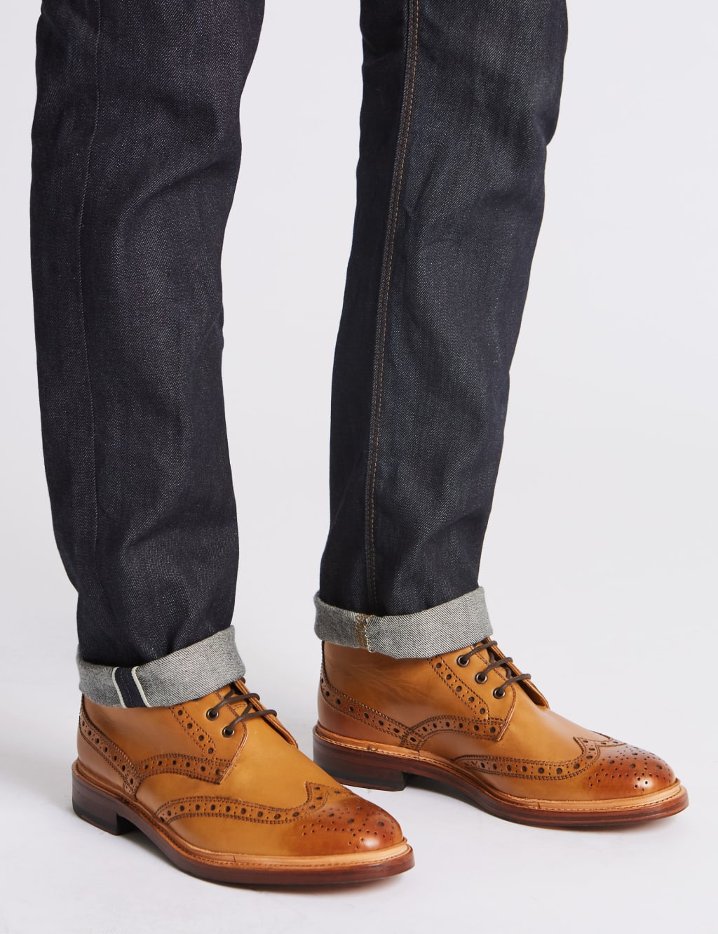 Leather Brogue Boots 1 of 7