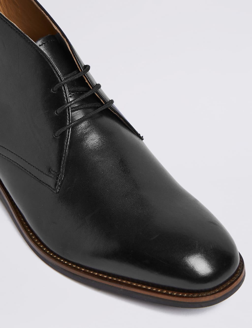 Wide Fit Leather Chukka Boots