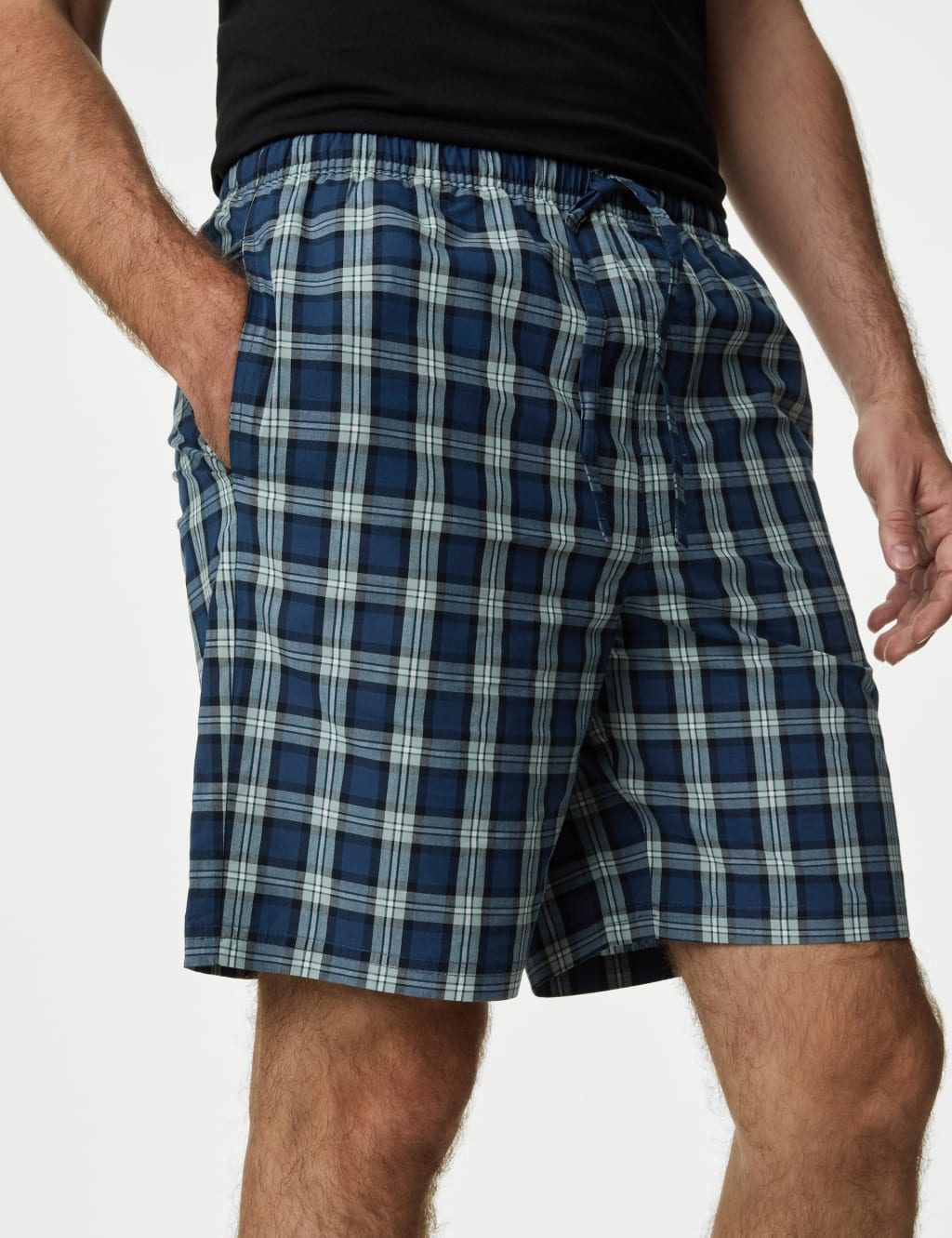 2pk Pure Cotton Checked Pyjama Shorts M S Collection M S