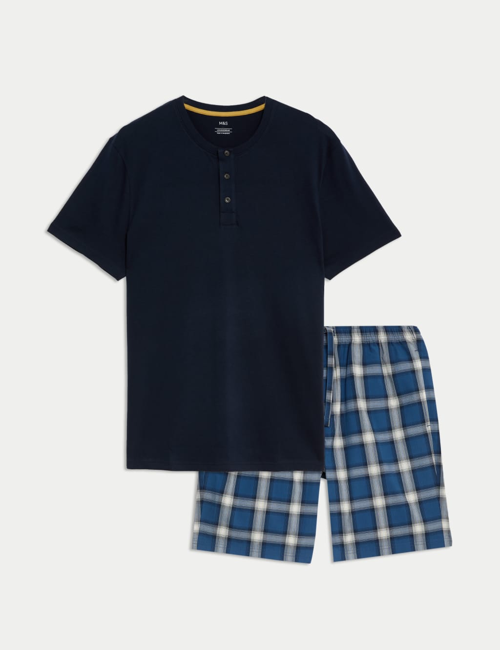 Pure Cotton Checked Pyjama Set 2 of 6