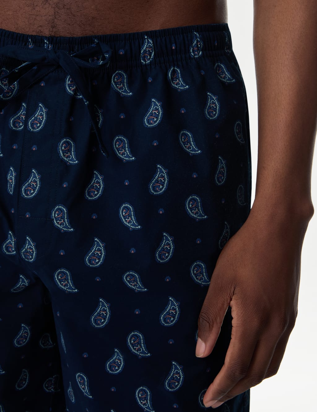 Pure Cotton Paisley Print Pyjama Set 4 of 5