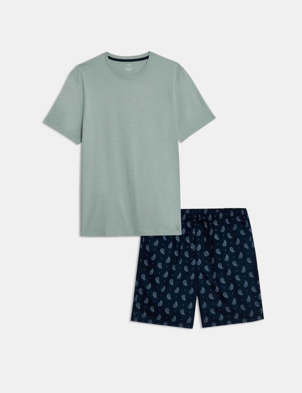 Pure Cotton Paisley Print Pyjama Set 2 of 5