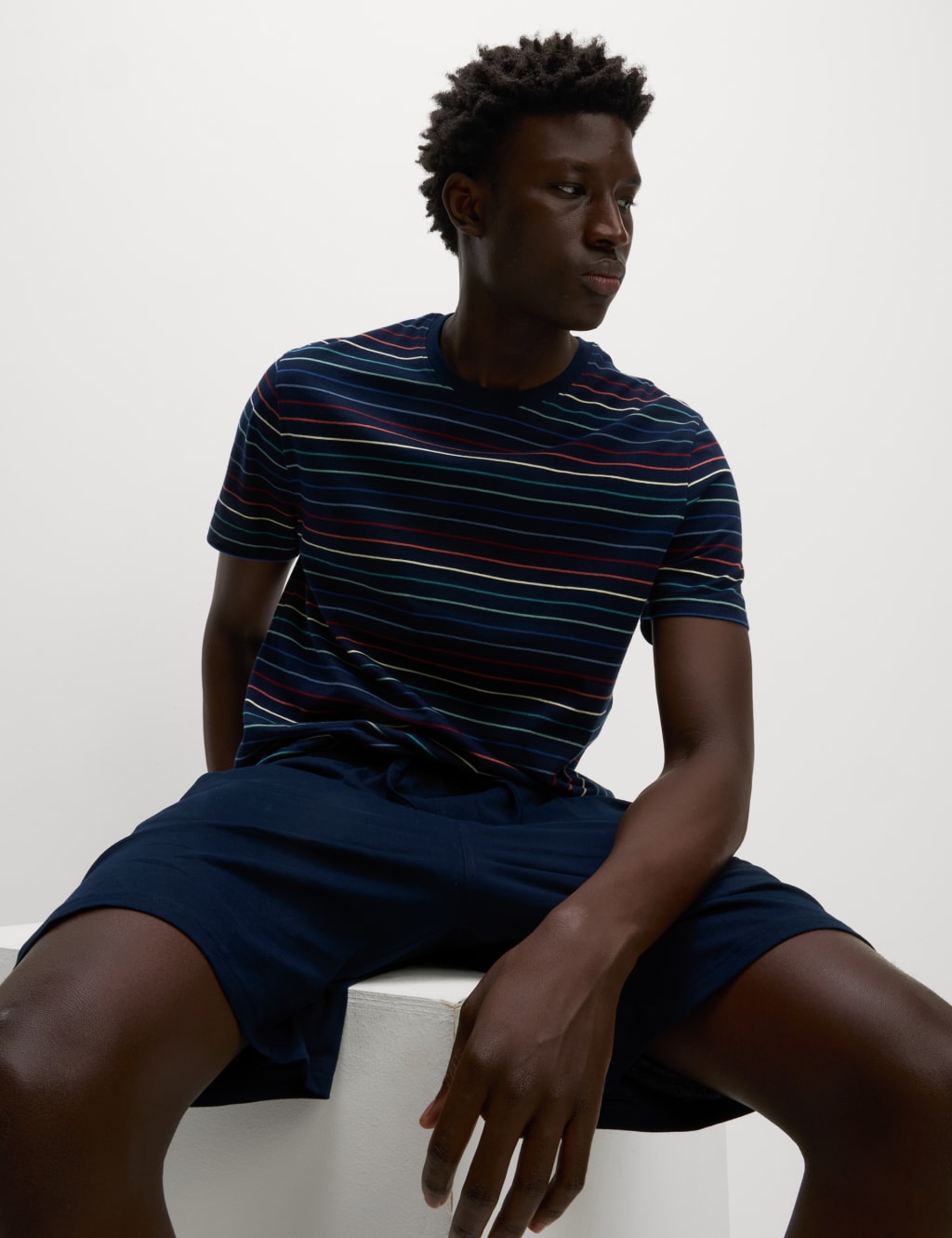 Pure Cotton Striped Pyjama Set 4 of 5