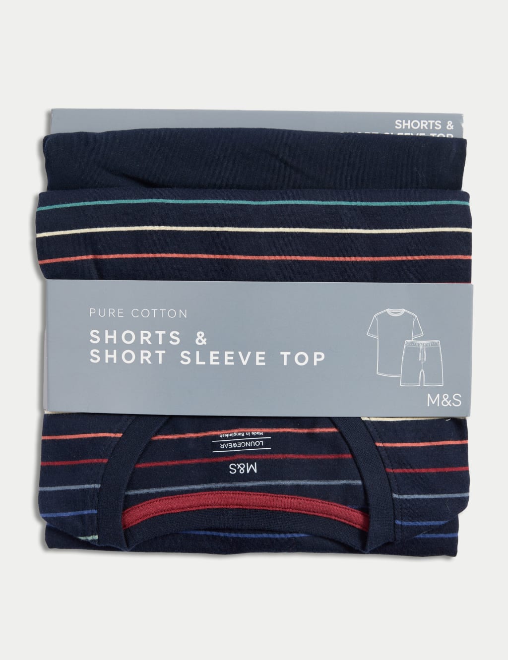 Pure Cotton Striped Pyjama Set 5 of 5