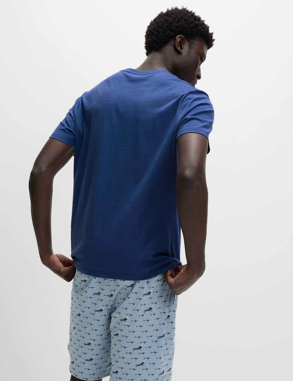 Pure Cotton Diver Print Pyjama Set 5 of 7