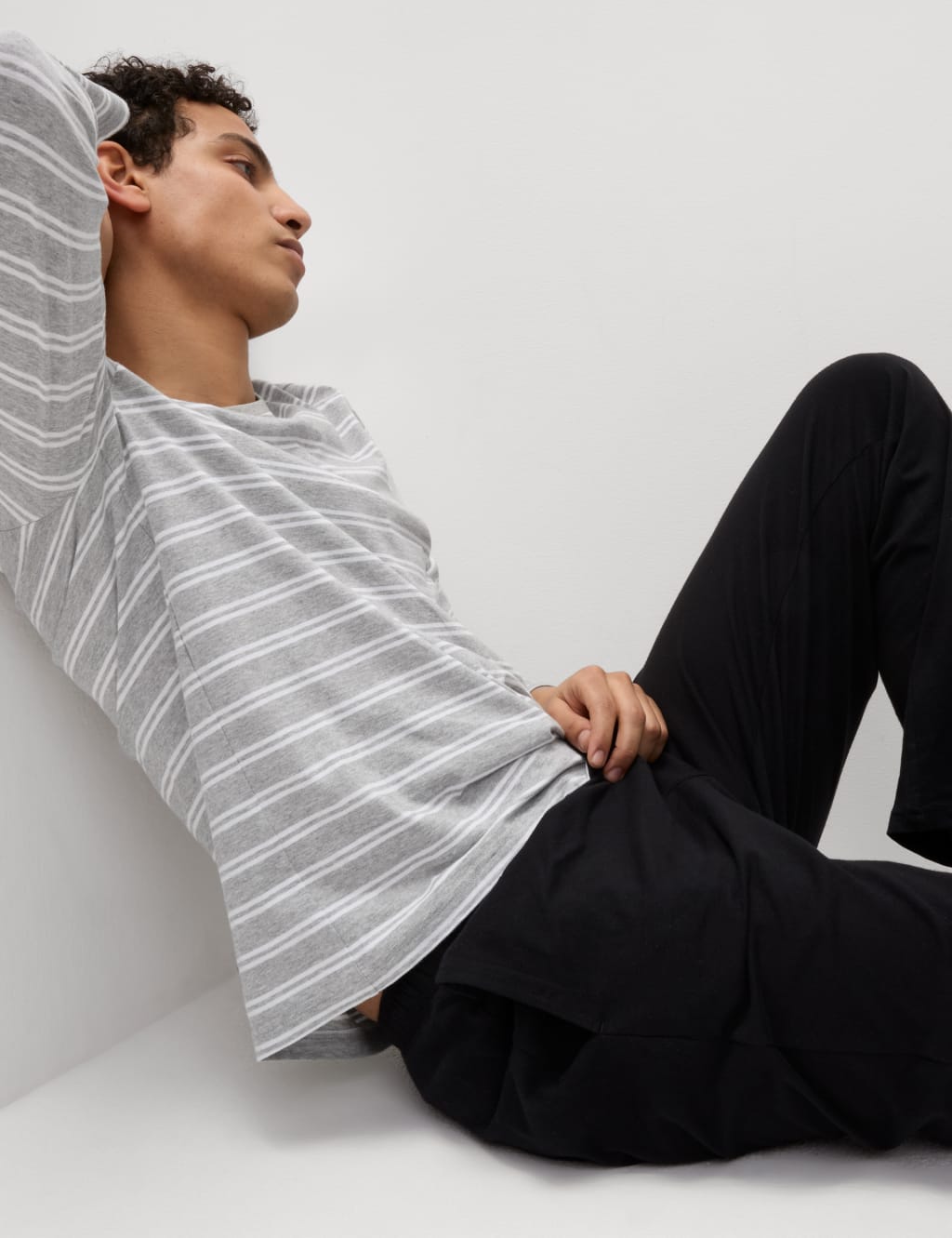Pure Cotton Striped Pyjama Set 3 of 7