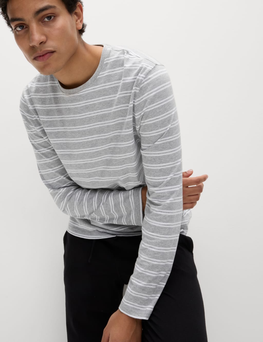 Pure Cotton Striped Pyjama Set 4 of 7
