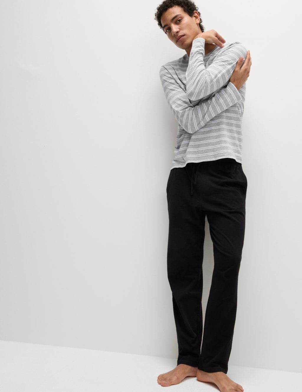 Pure Cotton Striped Pyjama Set 6 of 7