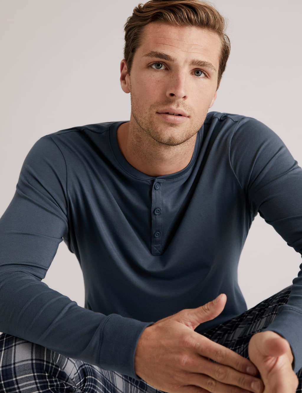 Henley pyjama top sale