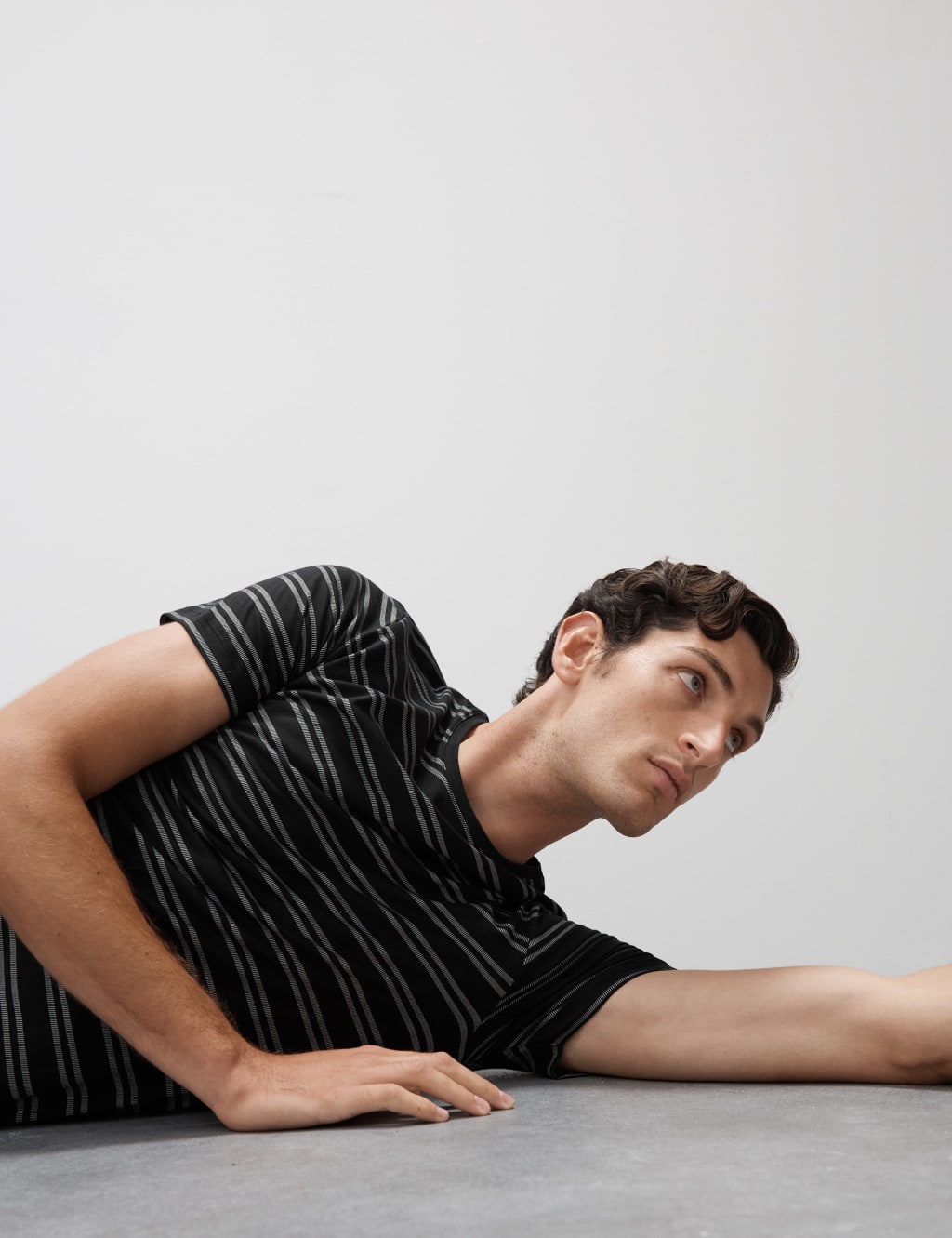 Supima® Cotton Modal Striped T-shirt Vest 1 of 4