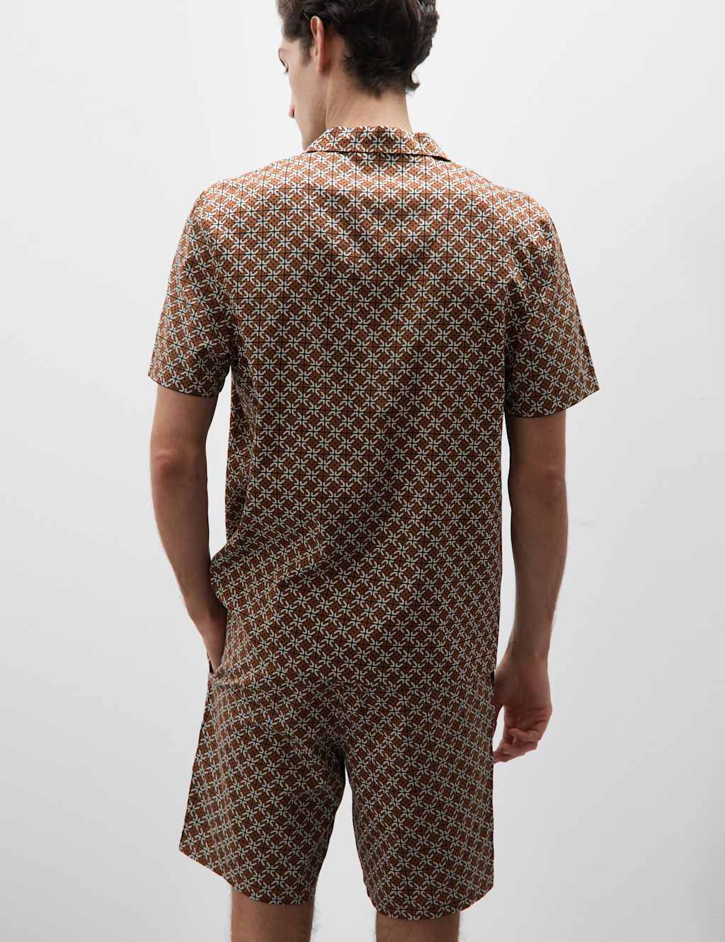 Cotton Rich Geometric Print Pyjama Top 4 of 7