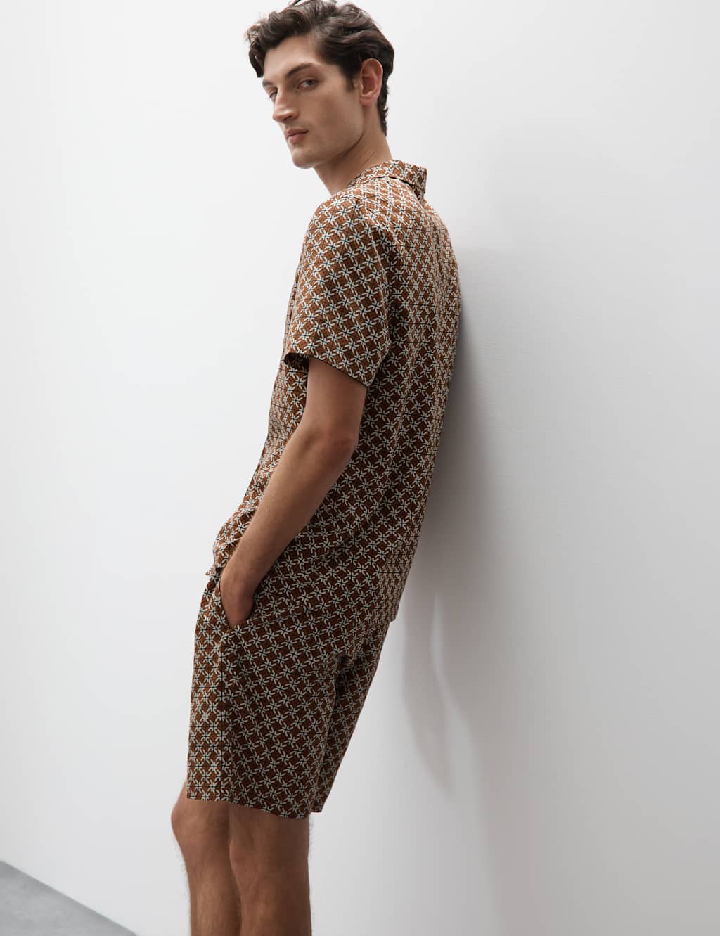 Cotton Rich Geometric Print Pyjama Top 7 of 7