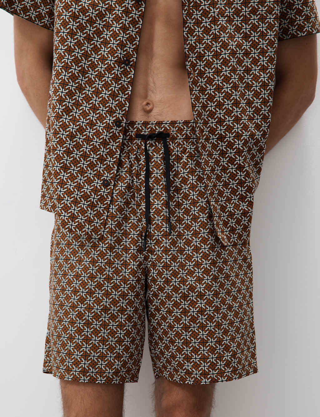 Cotton Rich Geometric Print Pyjama Shorts 3 of 6