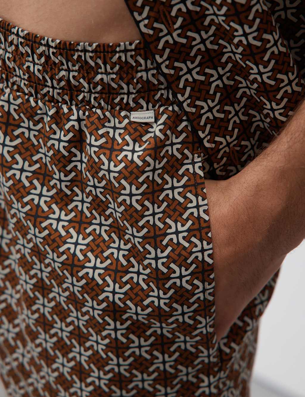 Cotton Rich Geometric Print Pyjama Shorts 4 of 6