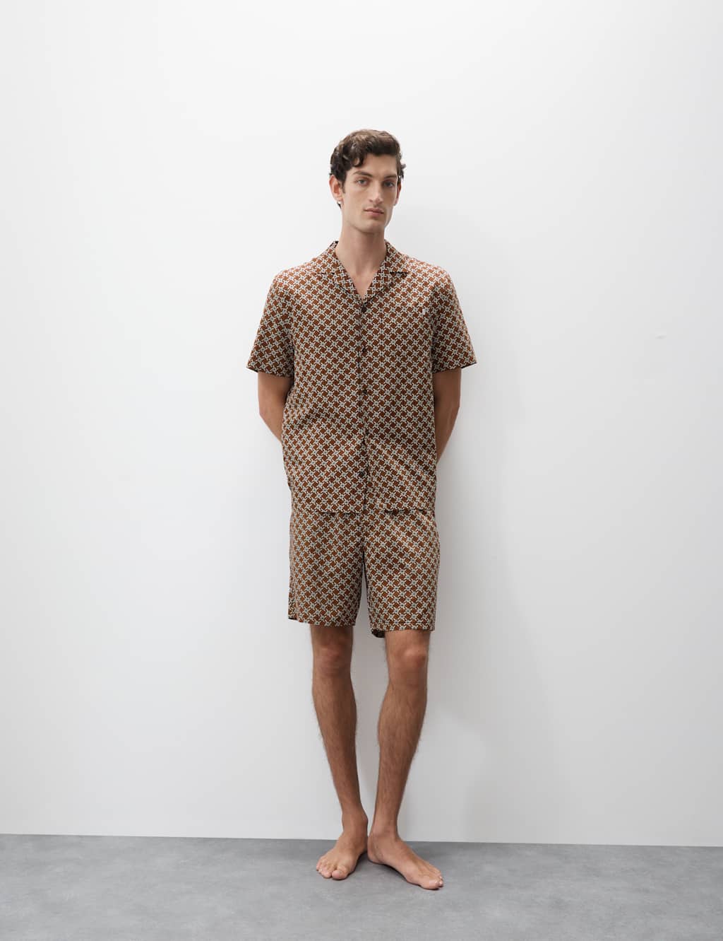 Cotton Rich Geometric Print Pyjama Shorts 5 of 6