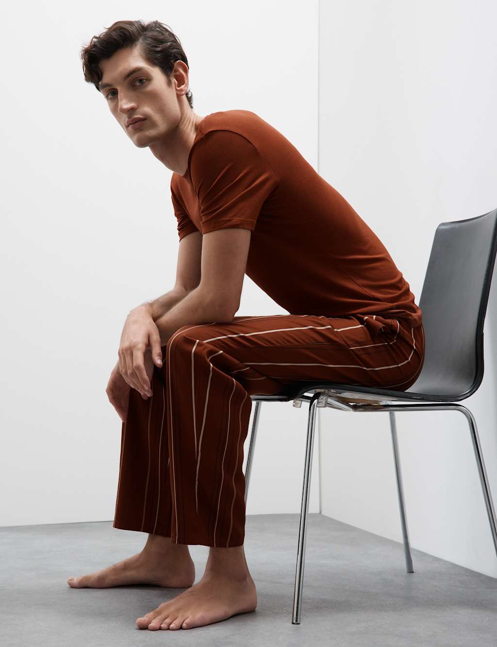 Pure Lyocell Striped Pyjama Bottoms 6 of 7