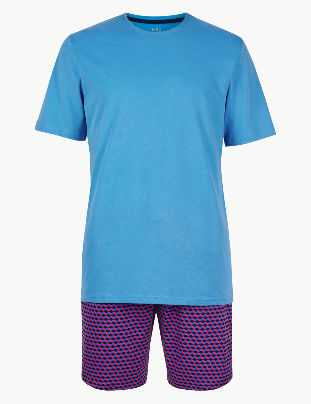 Pure Cotton Printed Pyjama Shorts Set M S Collection M S