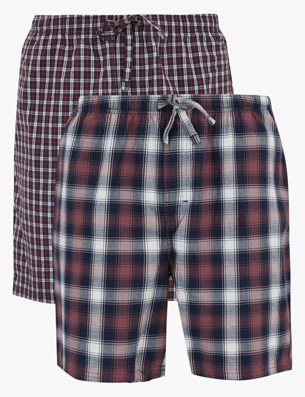 2 Pack Pure Cotton Checked Pyjama Shorts 2 of 5