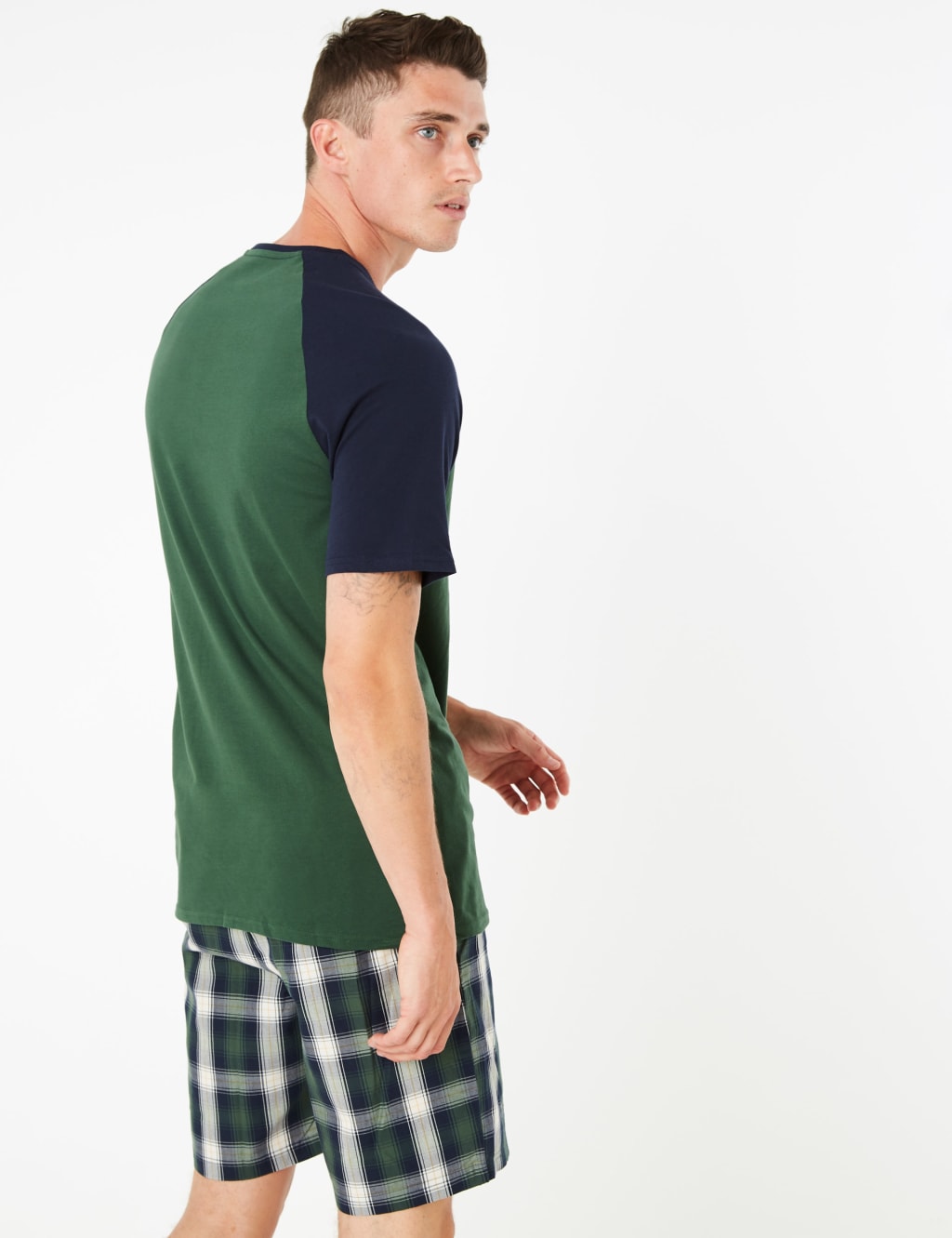 Big & Tall Pure Cotton Checked Pyjama Set 3 of 4