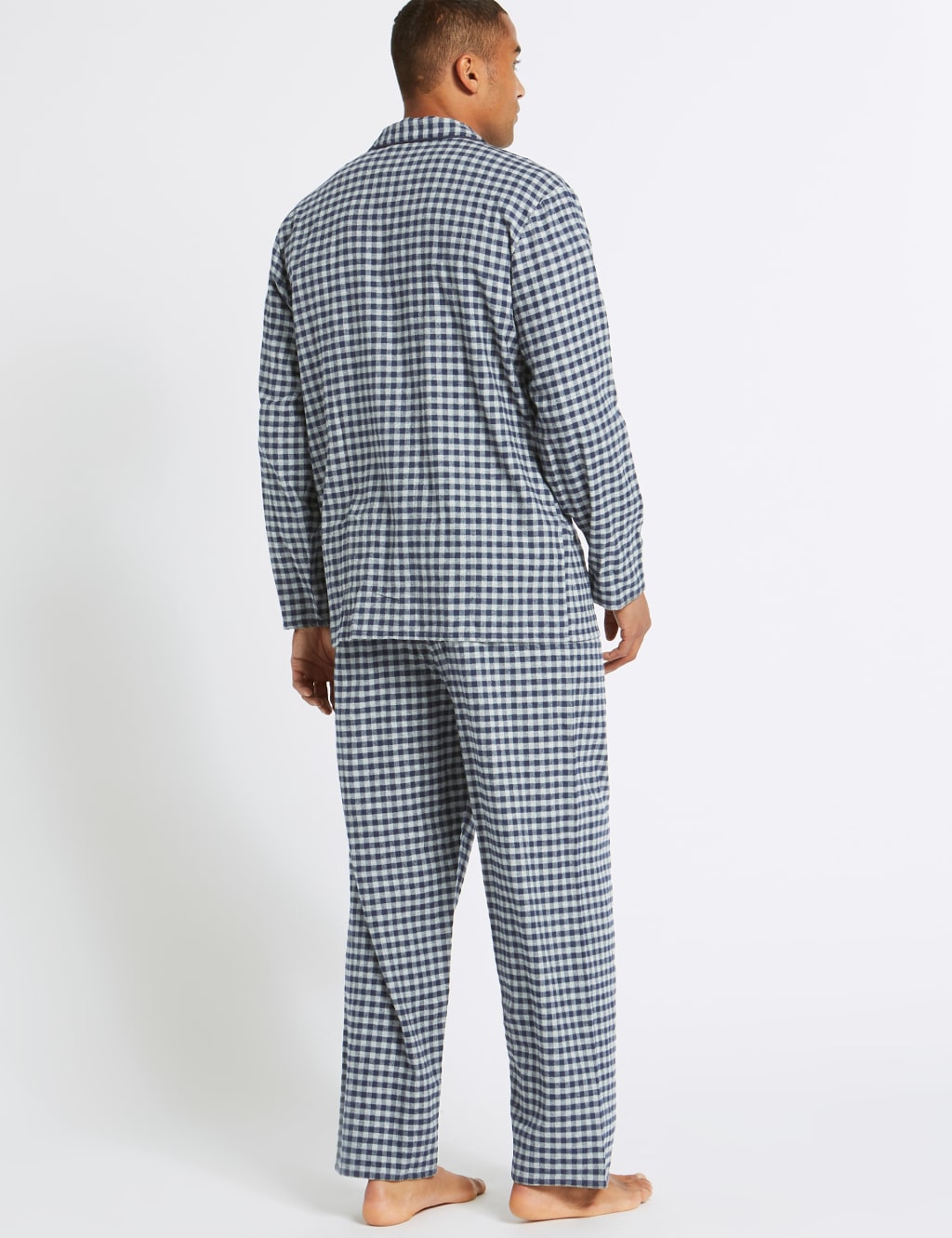 Big & Tall Brushed Cotton Checked Pyjama Set 3 of 4
