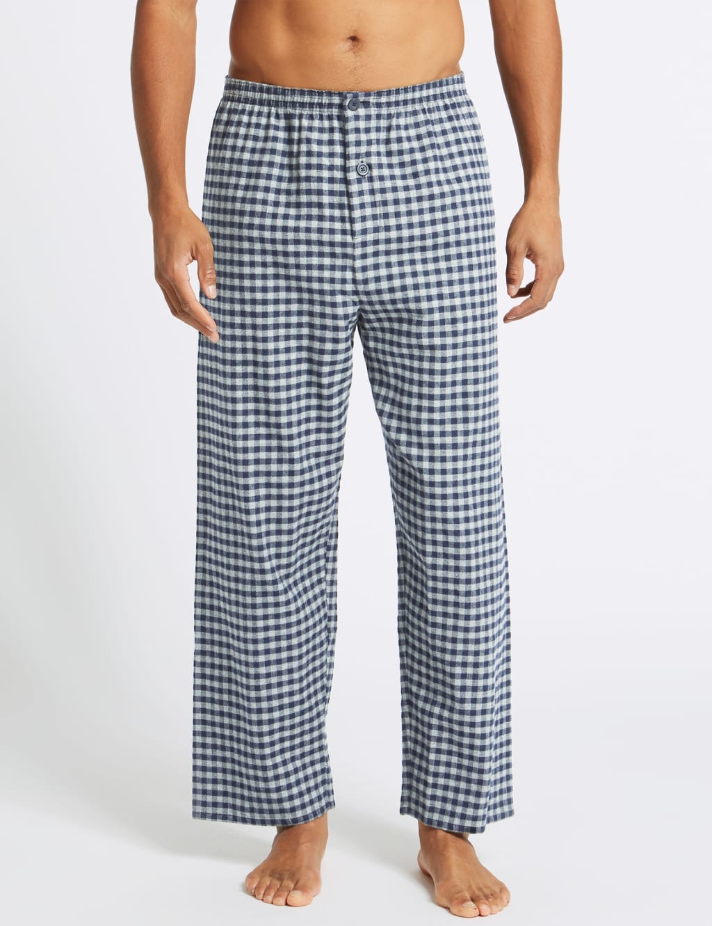 Big & Tall Brushed Cotton Checked Pyjama Set 4 of 4