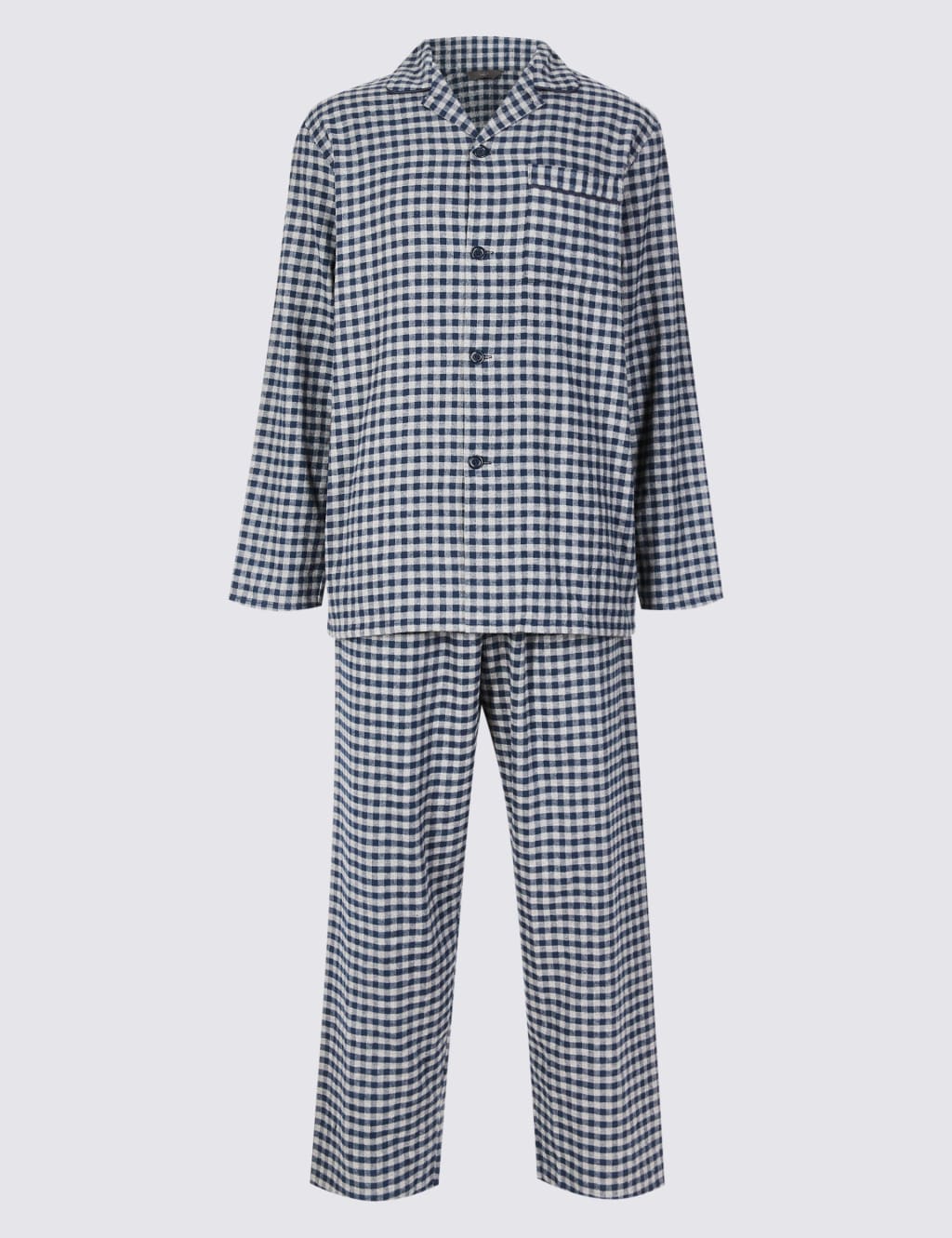 Big & Tall Brushed Cotton Checked Pyjama Set 2 of 4