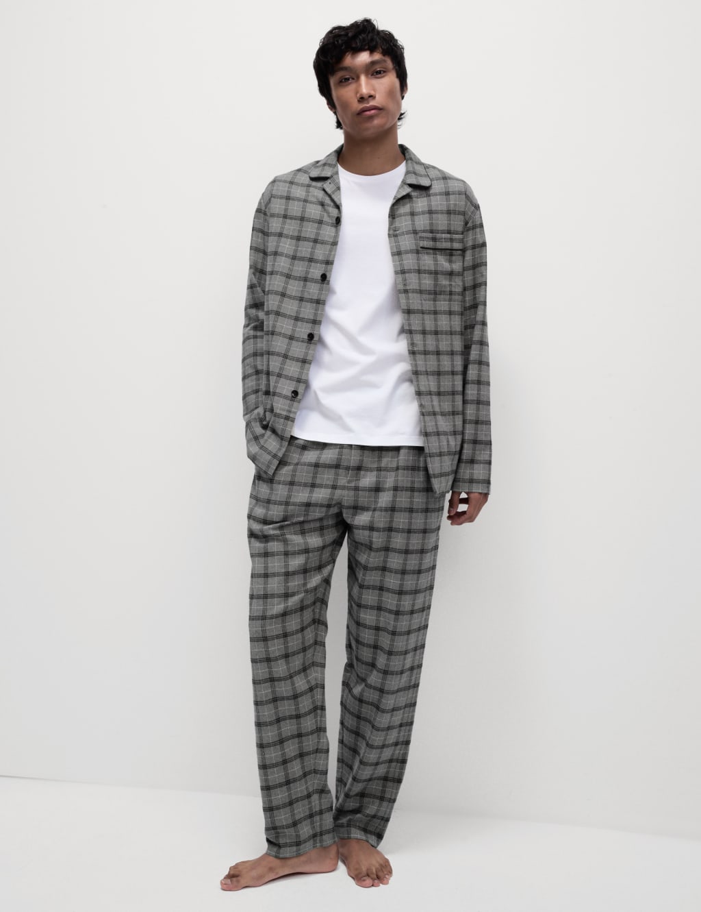 Mens checked pyjama set shop