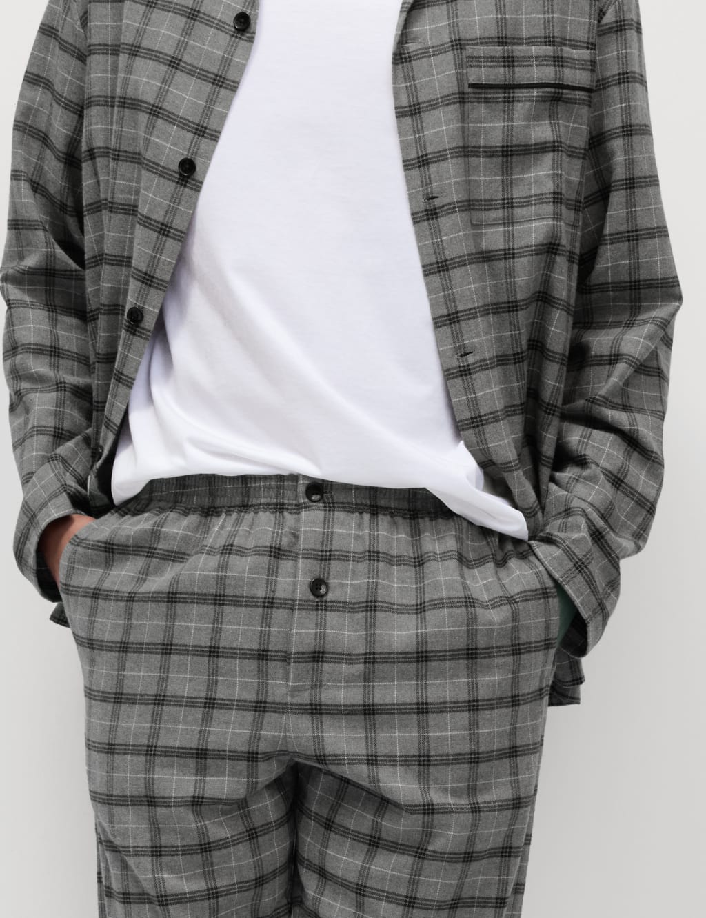 Brushed Cotton Checked Pyjama Set 5 of 7