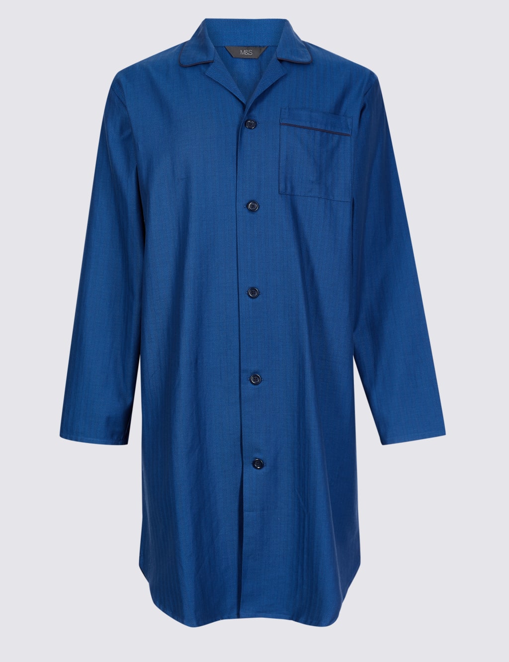 Pure Cotton Herringbone Nightshirt M S Collection M S