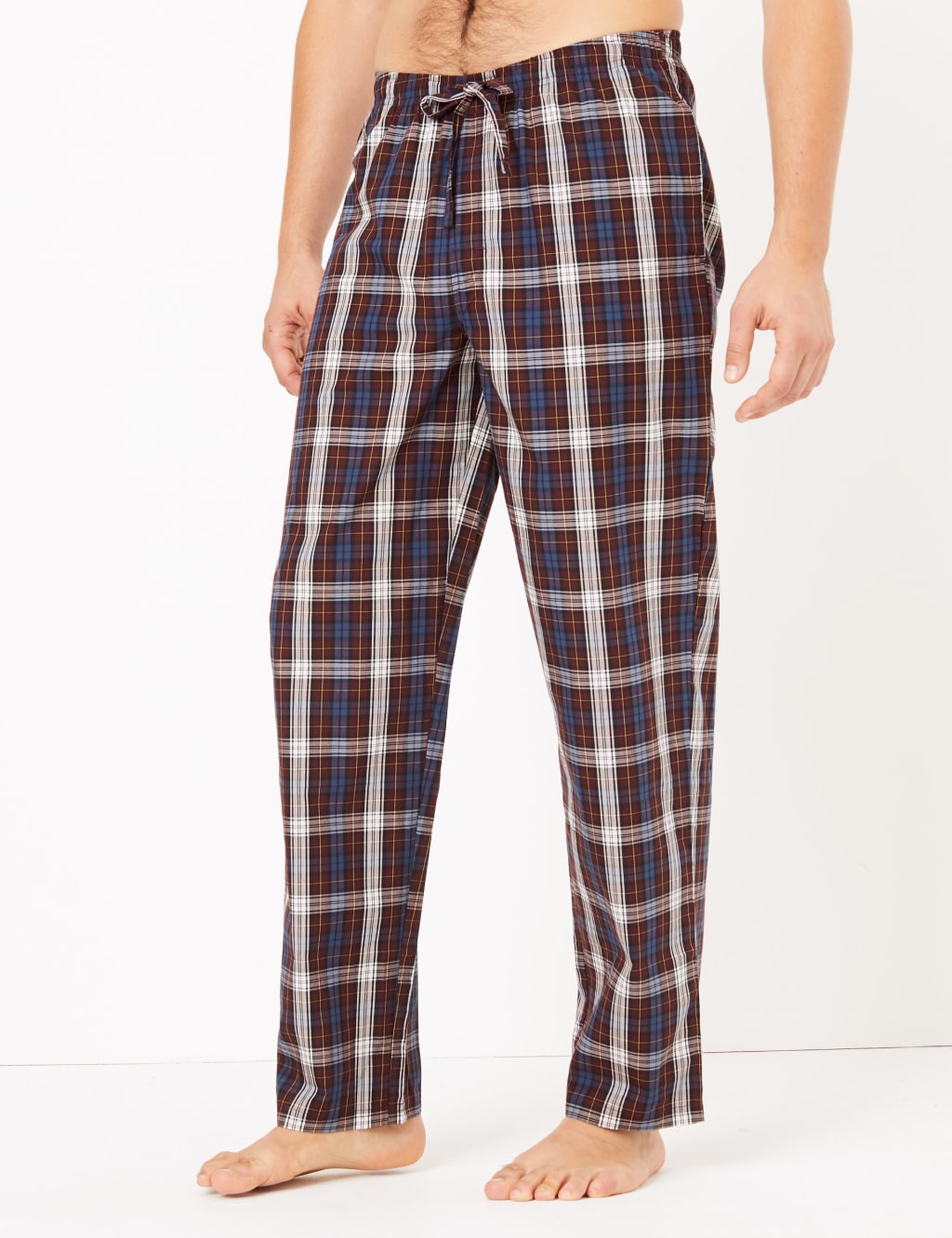 Longer Length 2 Pack Pure Cotton Printed Pyjama Bottoms M S Collection M S