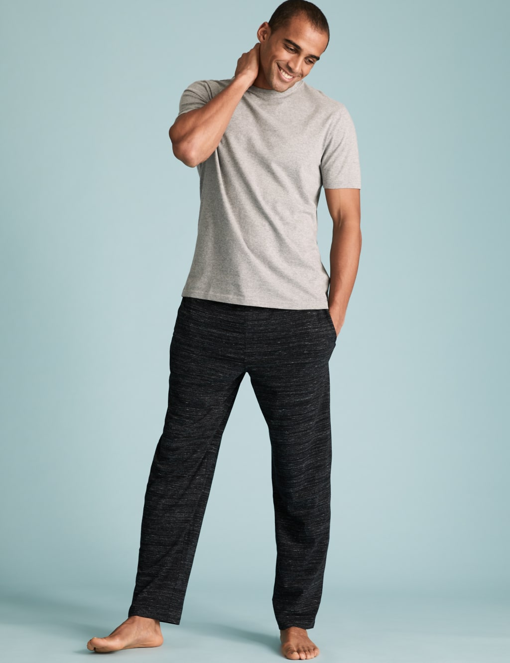 Cotton Marl Effect Pyjama Set 3 of 5