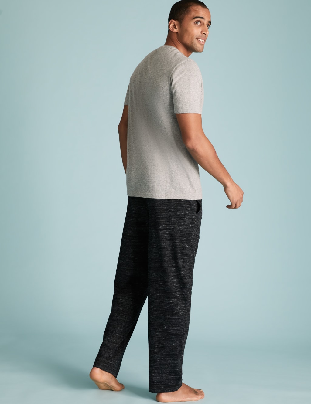 Cotton Marl Effect Pyjama Set 5 of 5