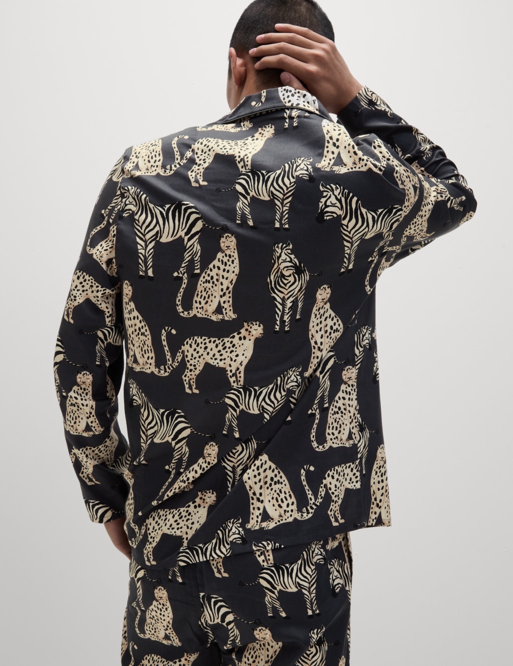 Men s Zebra Cheetah Family Christmas Pyjama Set M S Collection M S