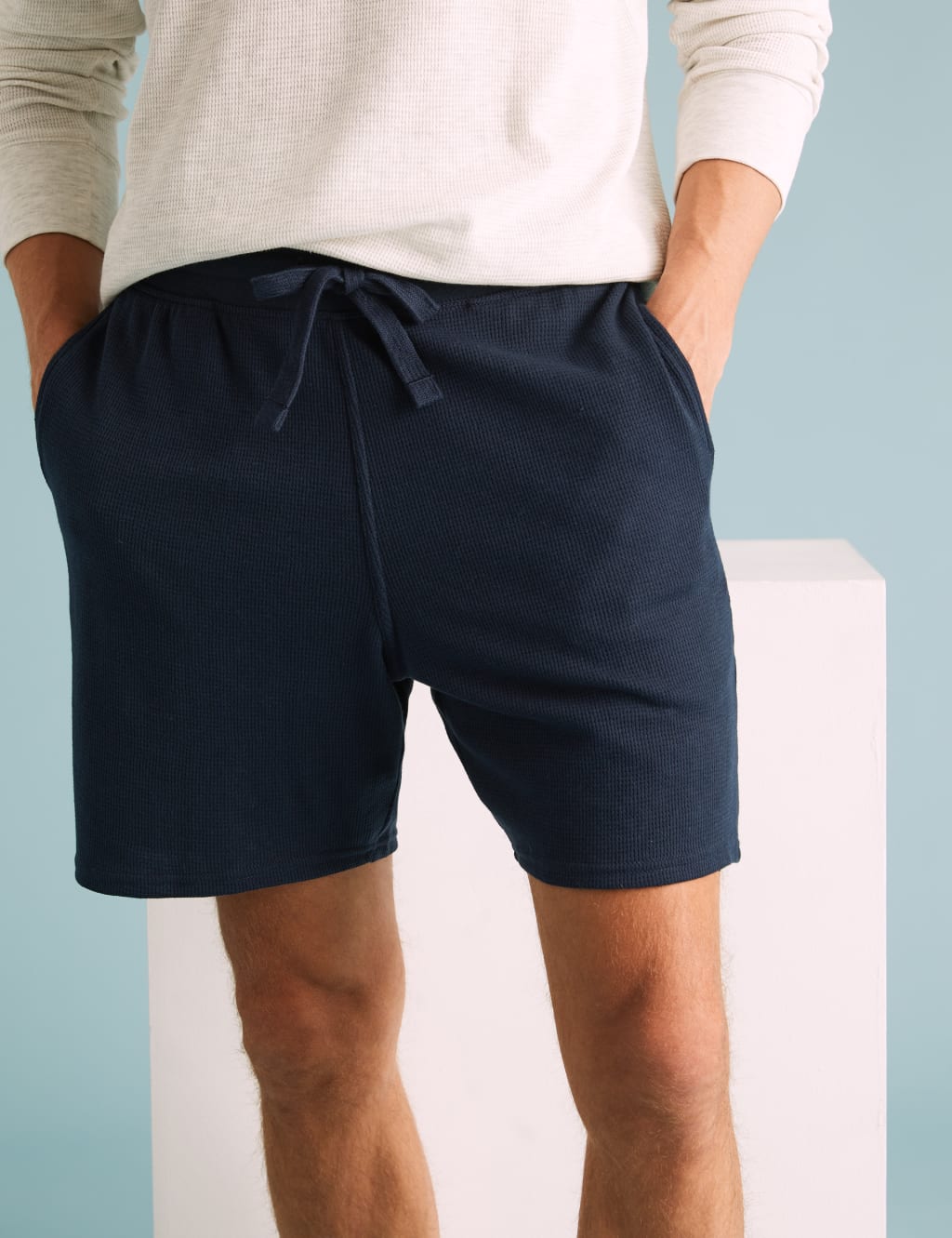 Cotton Supersoft Waffle Loungewear Shorts 3 of 5