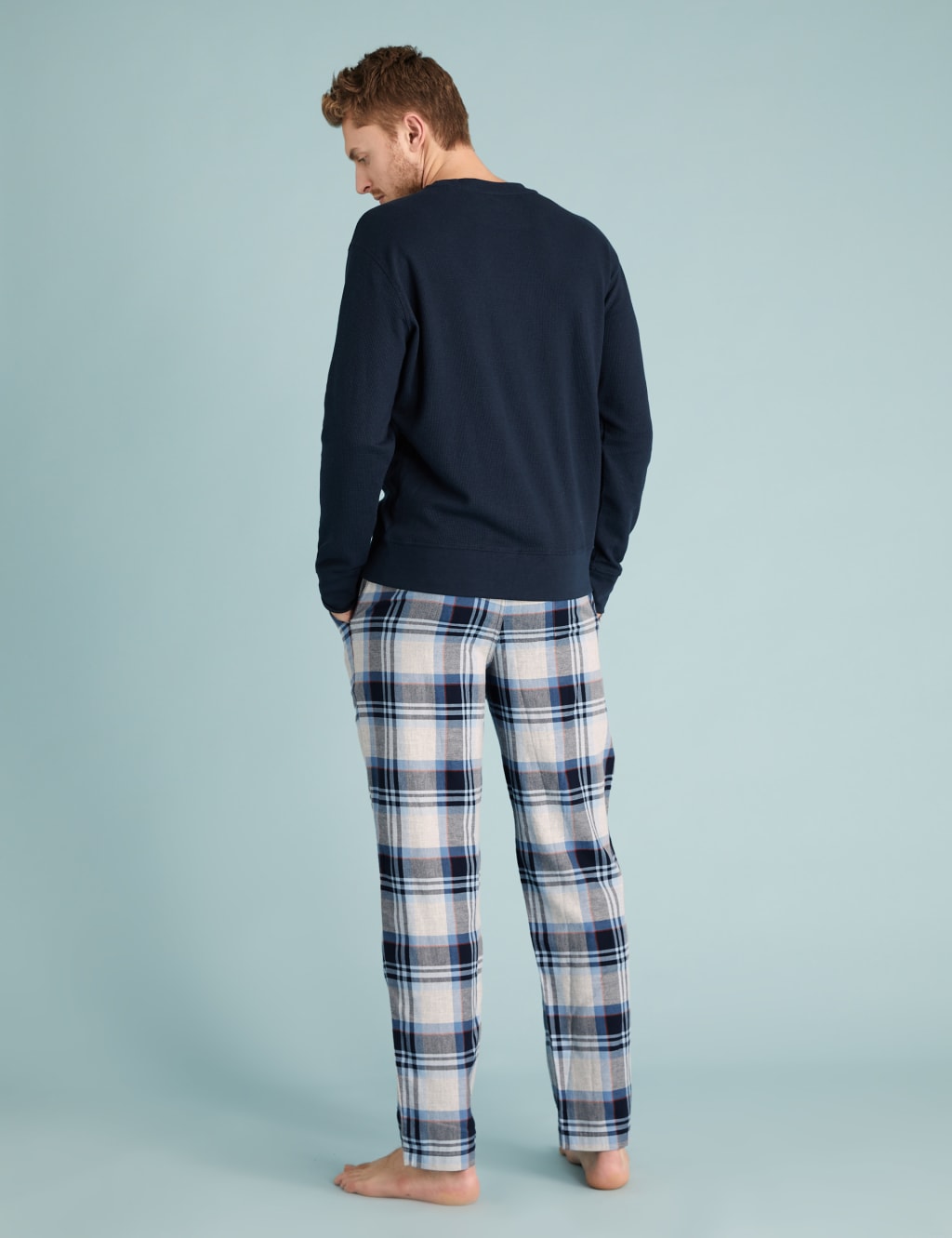 Pure Cotton Checked Pyjama Bottoms 3 of 5