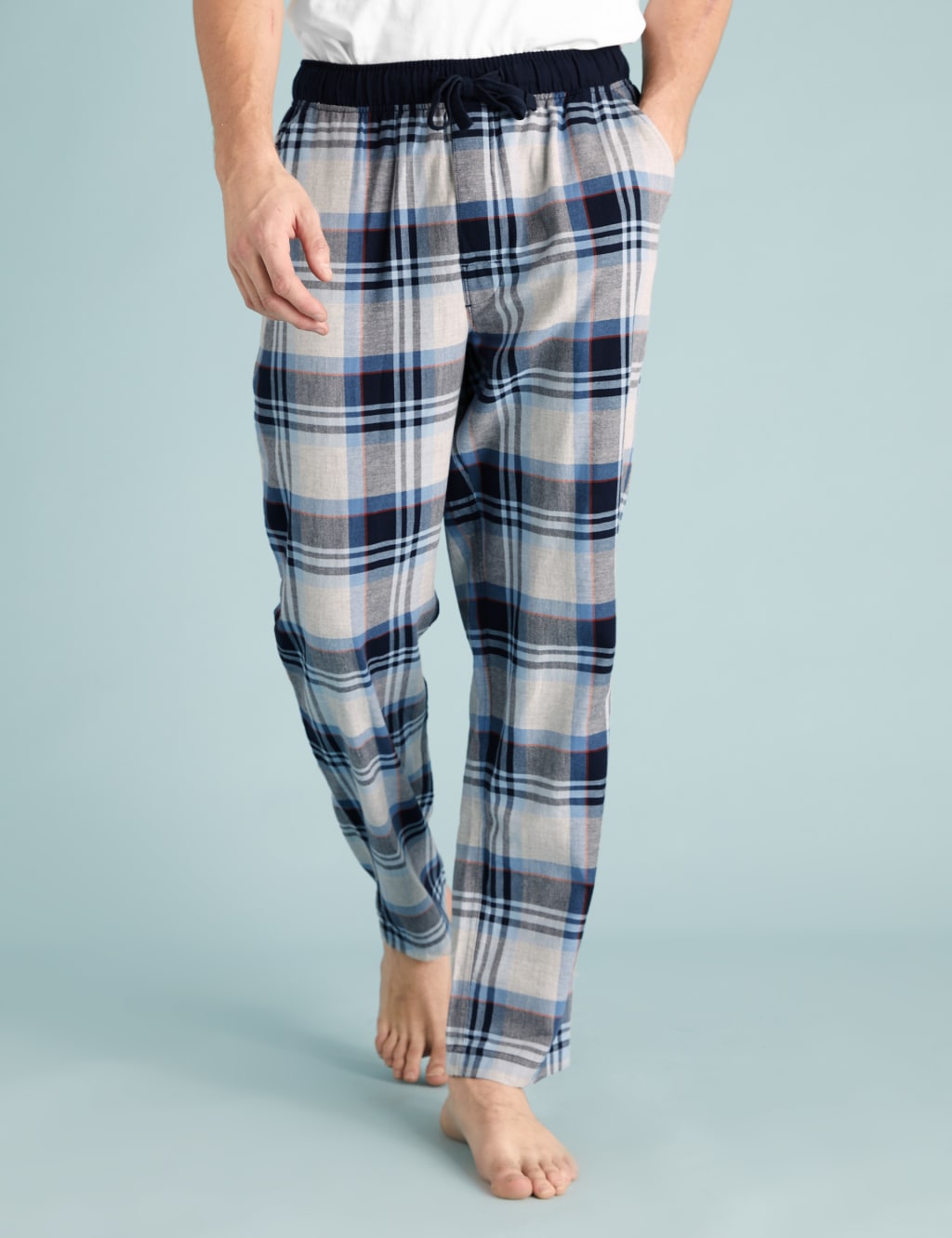 Pure Cotton Checked Pyjama Bottoms 5 of 5