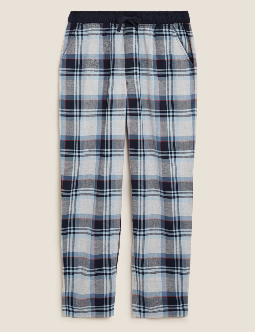 Pure Cotton Checked Pyjama Bottoms 2 of 5