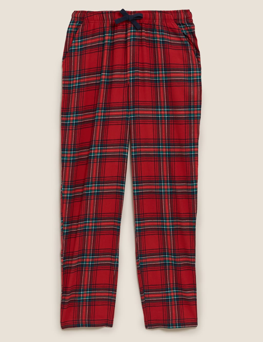 Longer Length Pure Cotton Pyjama Bottoms M S Collection M S