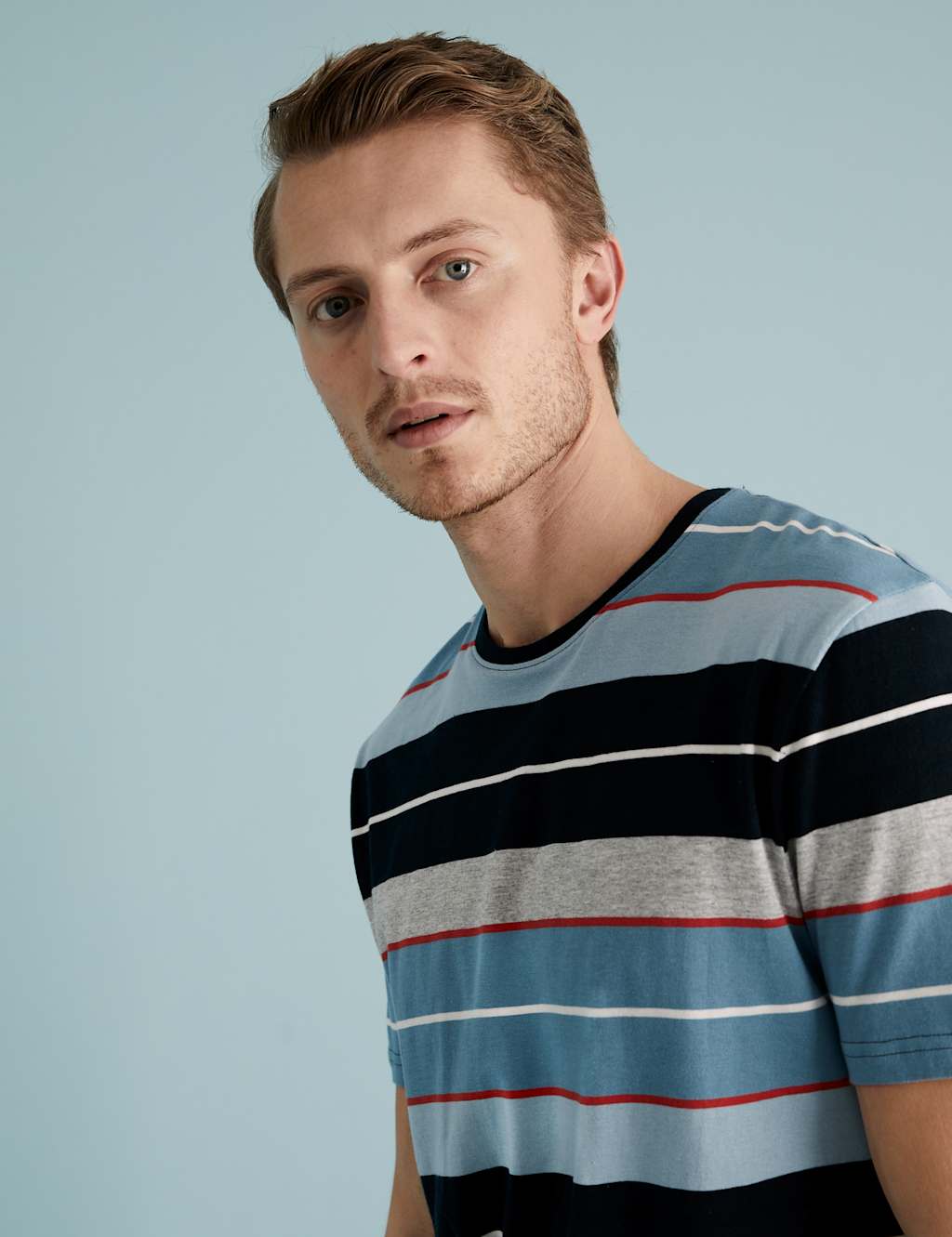 Pure Cotton Striped Loungewear Top 3 of 4