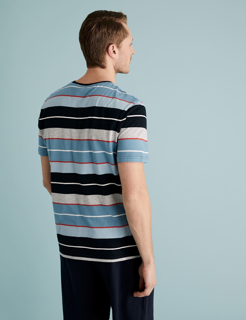 Pure Cotton Striped Loungewear Top 4 of 4