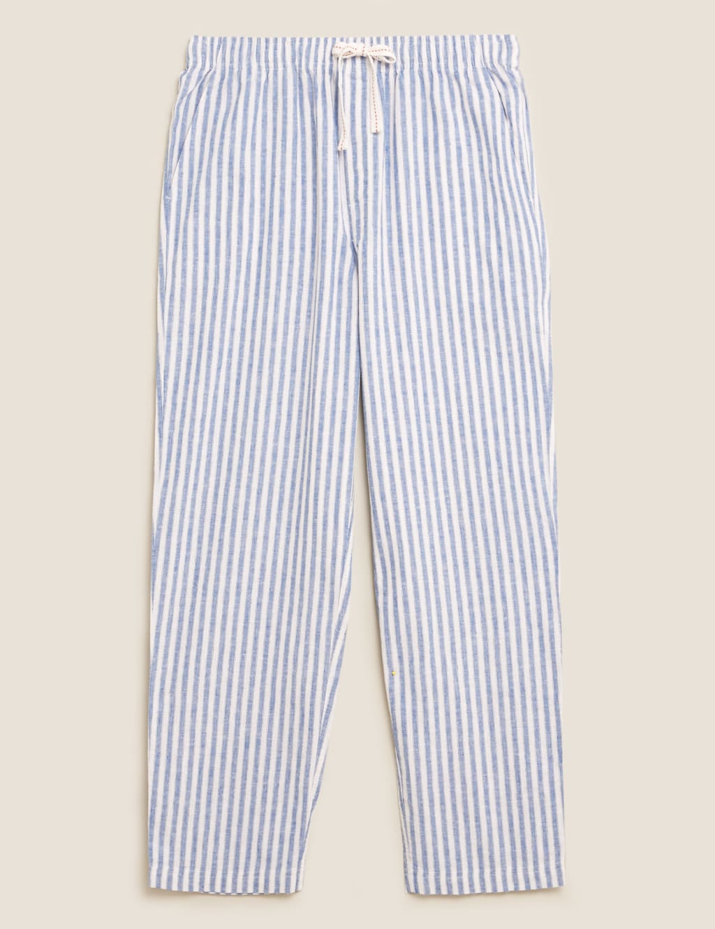 Cotton Linen Striped Pyjama Bottoms 2 of 4