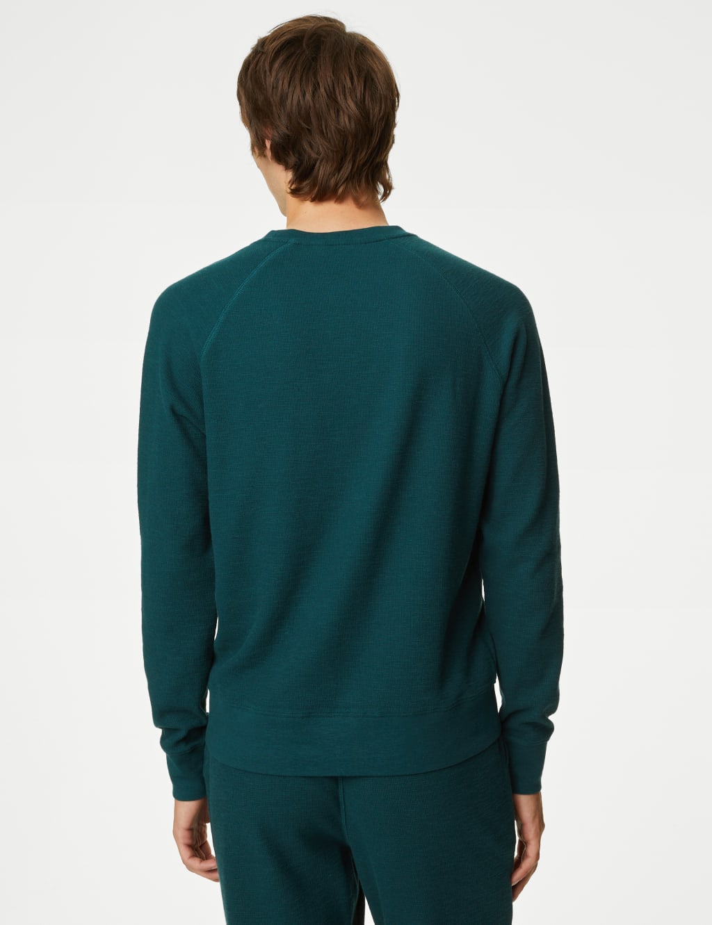 Pure Cotton Waffle Loungewear Sweatshirt 4 of 5