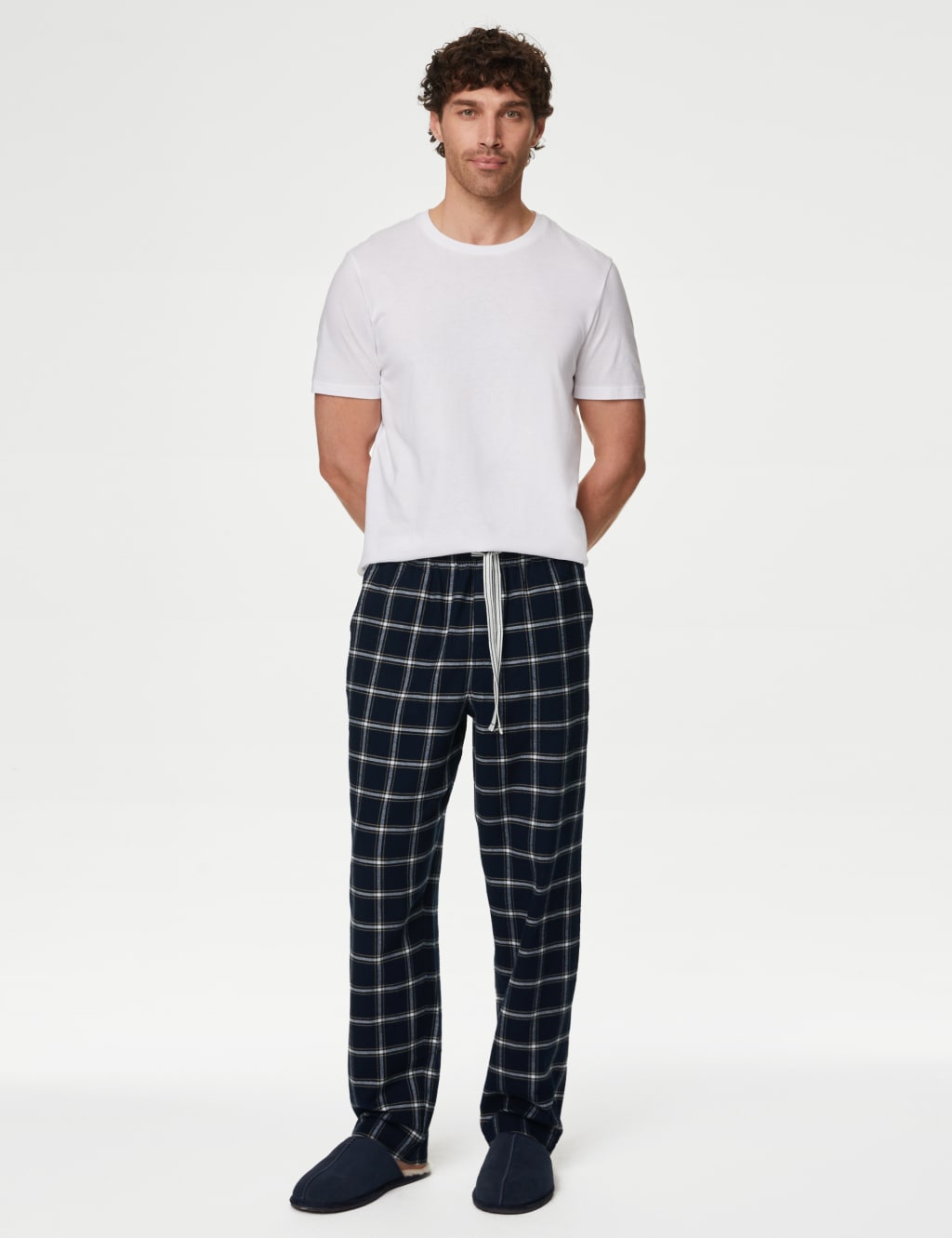 Pure Cotton Checked Loungewear Bottoms M S Collection M S