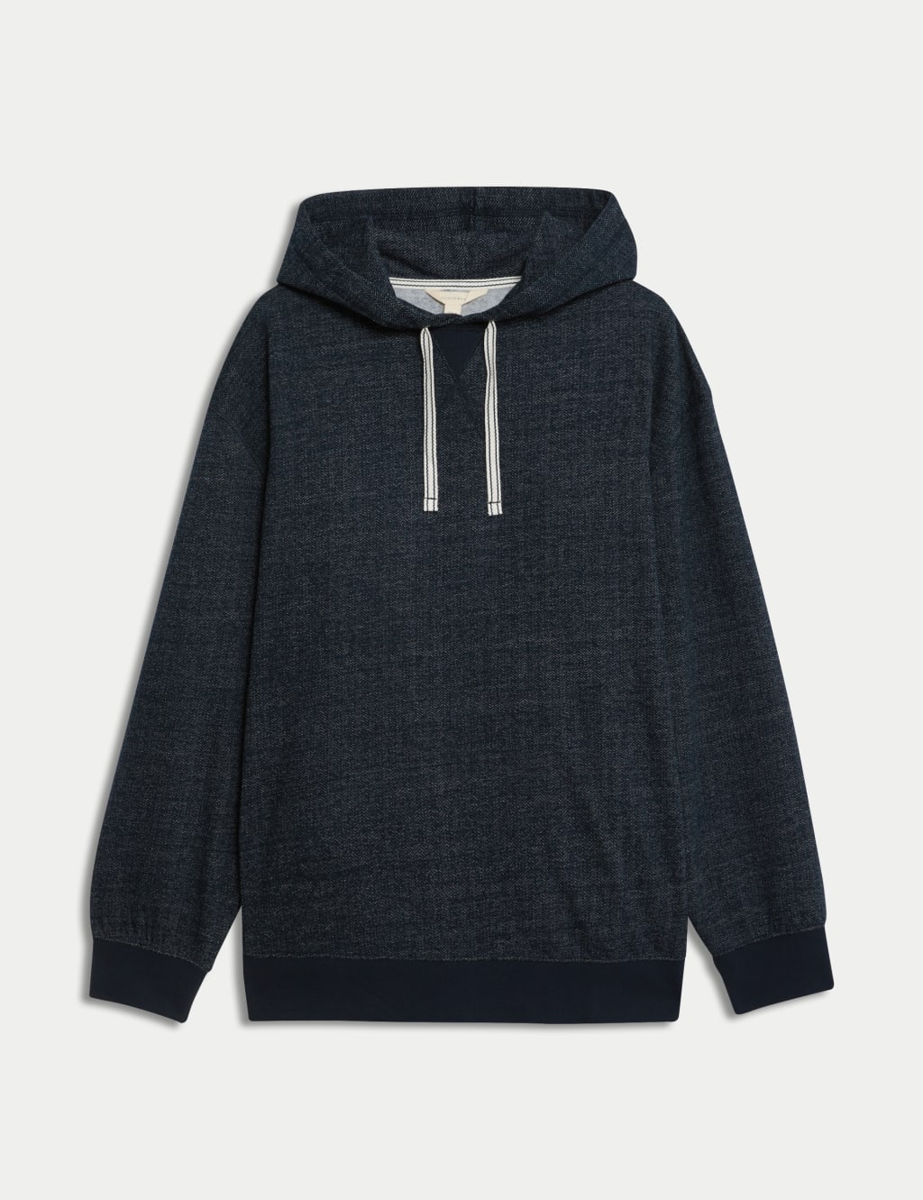 Pure Cotton Textured Hoodie M S Collection M S