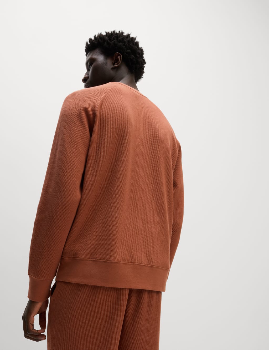 Pure Cotton Waffle Loungewear Sweatshirt 3 of 6